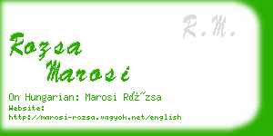 rozsa marosi business card